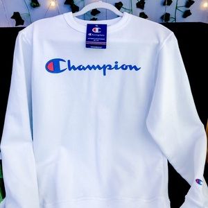 white champion crew neck